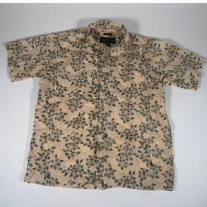 Pete Huntington Bali Handcrafted Cotton Floral Batik Shirt Mens M Boho Bohemian